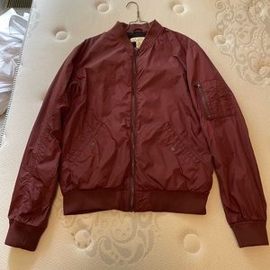 LOGG H & M Burgundy Bomber Jacket M
